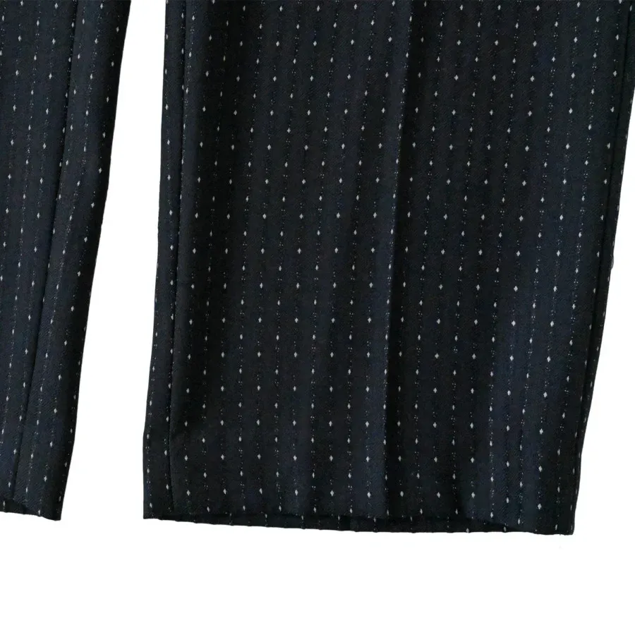 NAVY DOT SUSPENDER TROUSERS