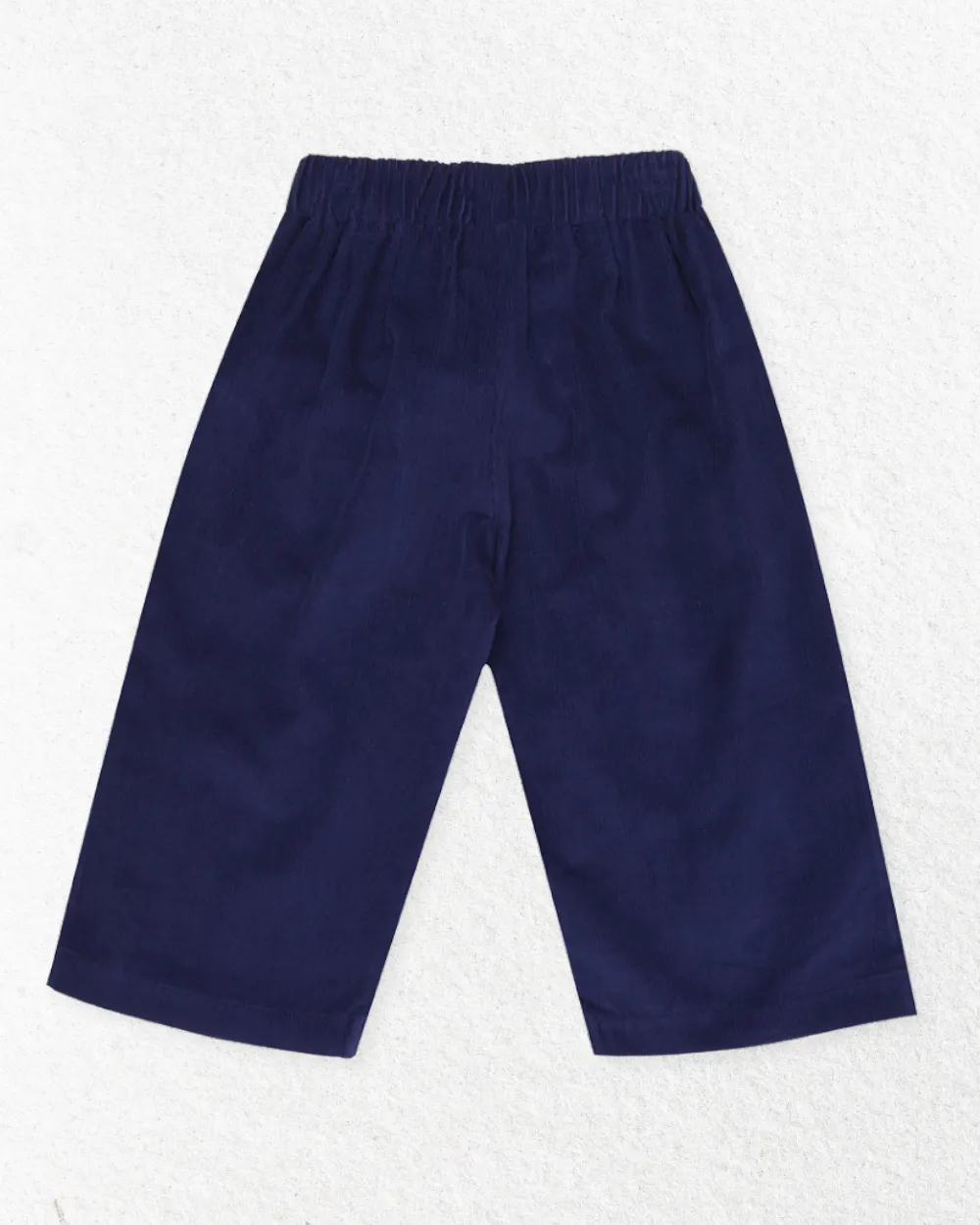 Navy Floral Embroidered Trousers