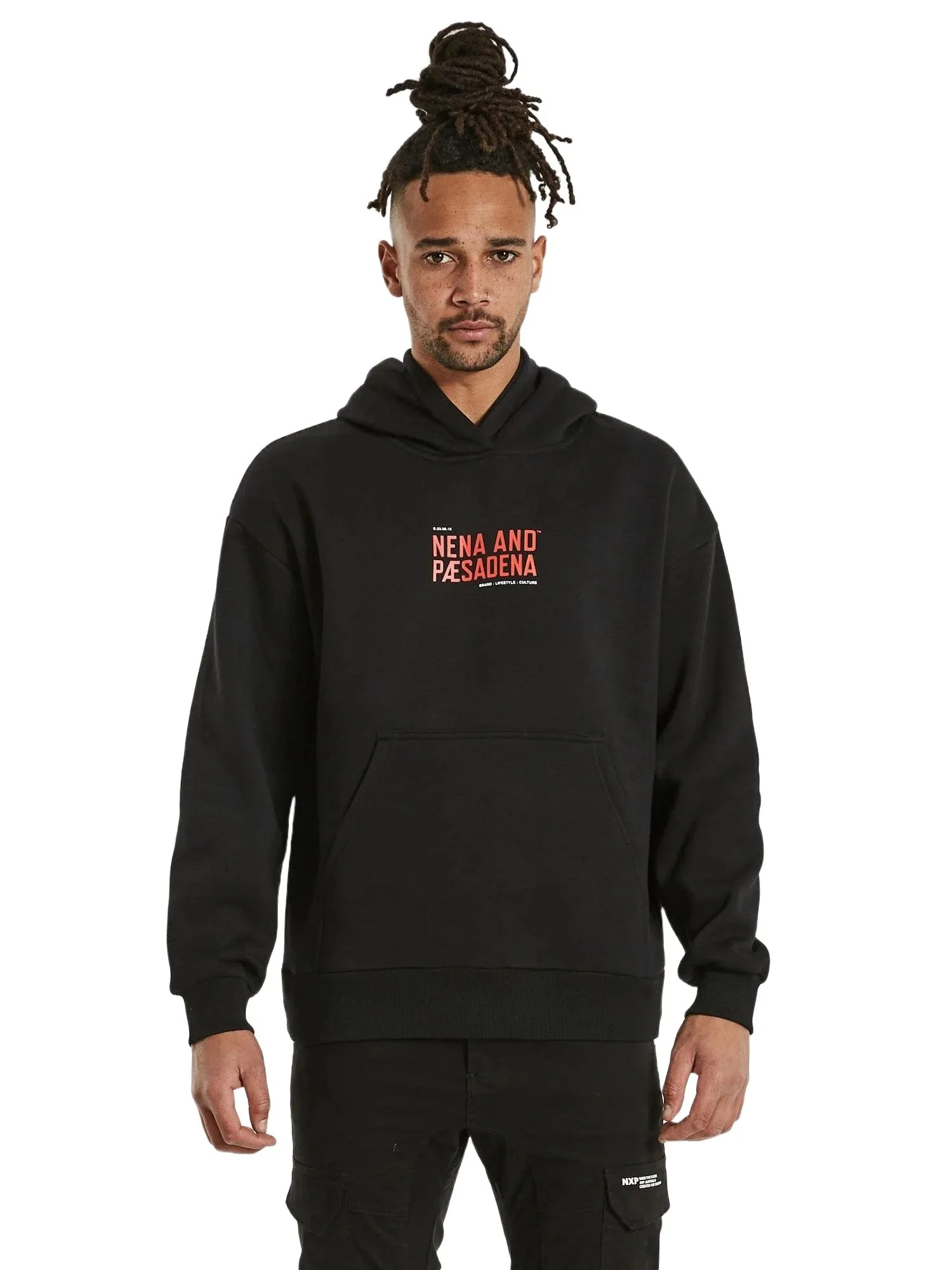 Nena And Pasadena - NXP Encryption Relaxed Hooded Sweater - Jet Black
