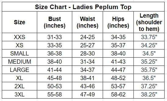 Neon Bananas Ladies' Peplum Top