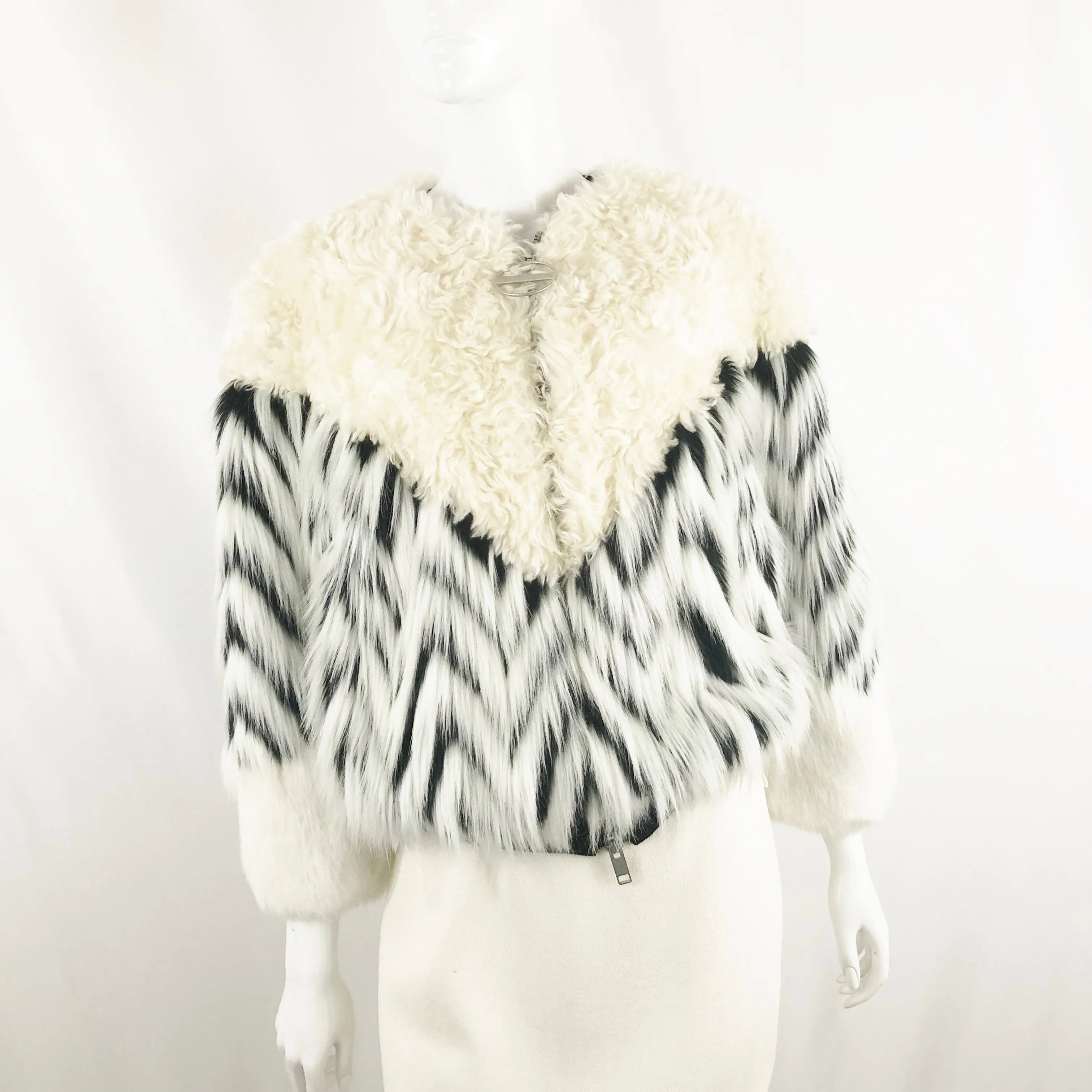 NEW Givenchy Faux Fur Bomber Jacket Size S/6
