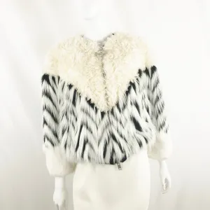 NEW Givenchy Faux Fur Bomber Jacket Size S/6