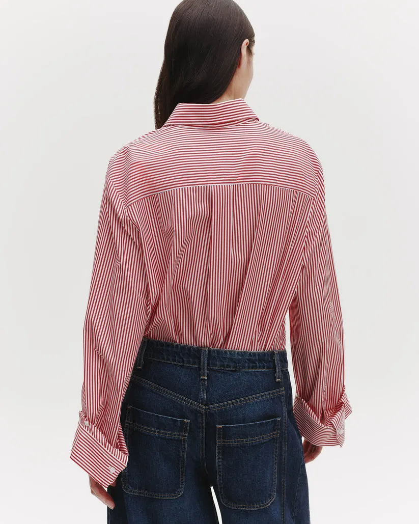 Next Morning Shirt in Red and White Stripe