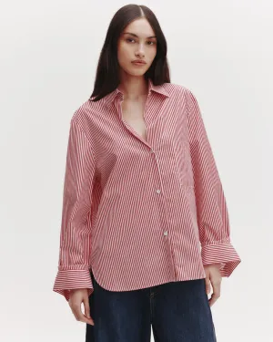 Next Morning Shirt in Red and White Stripe