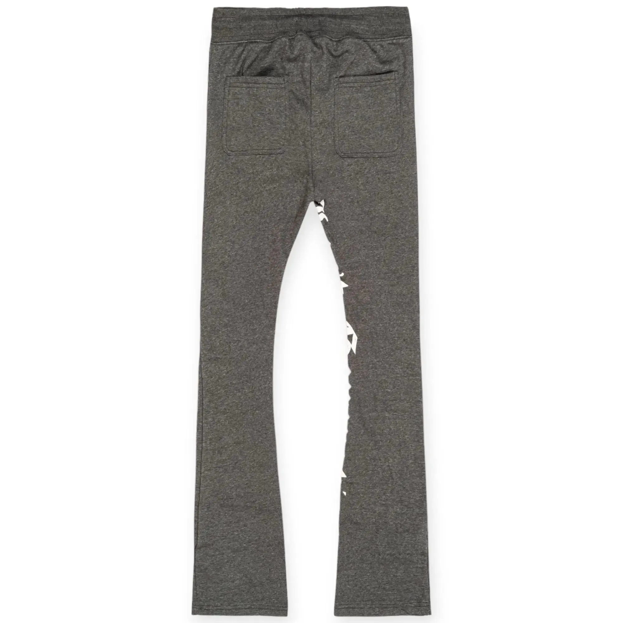 Nexus Clothing Men Lost Generation Stacked Sweatpants (Charcoal Grey White)