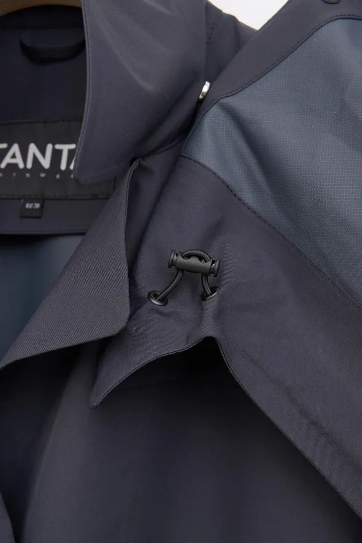 Niwl Short Trenchcoat - Dark Navy