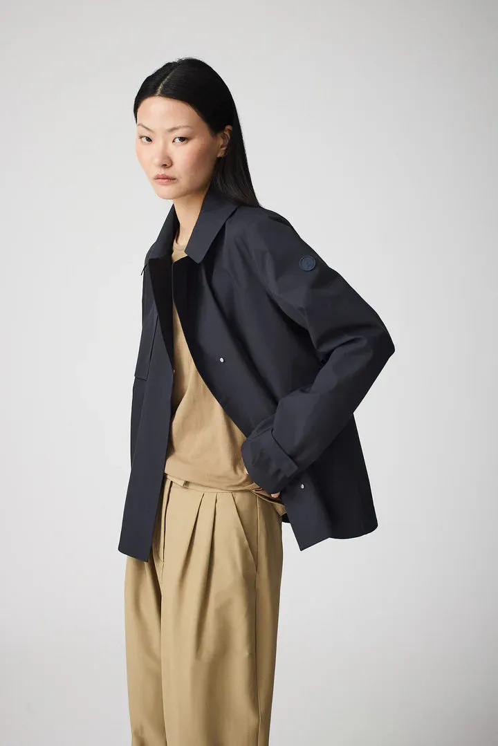 Niwl Short Trenchcoat - Dark Navy