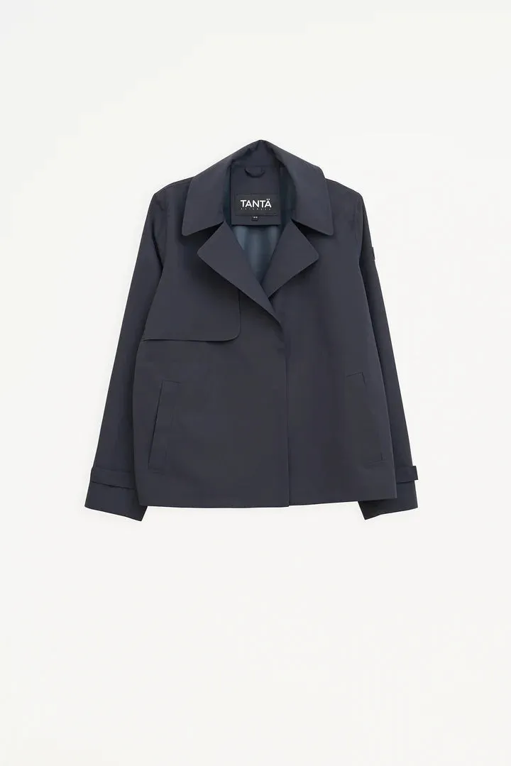 Niwl Short Trenchcoat - Dark Navy