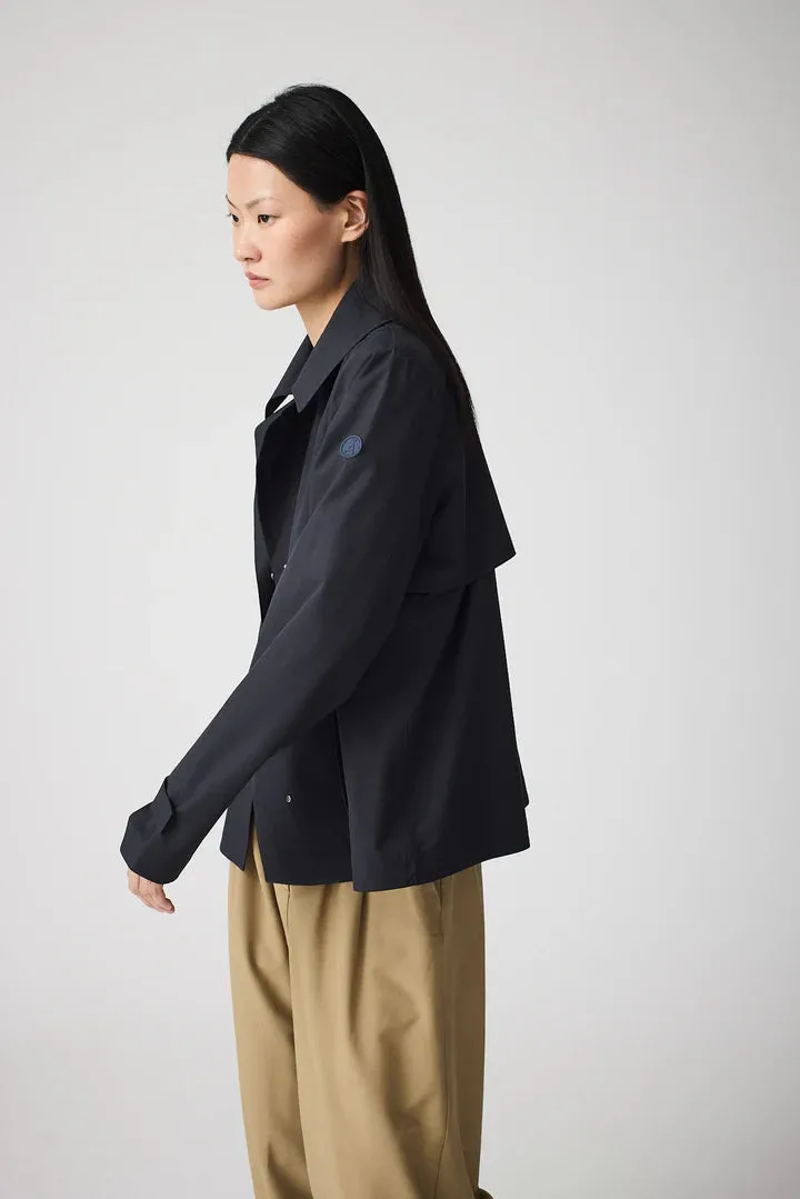Niwl Short Trenchcoat - Dark Navy