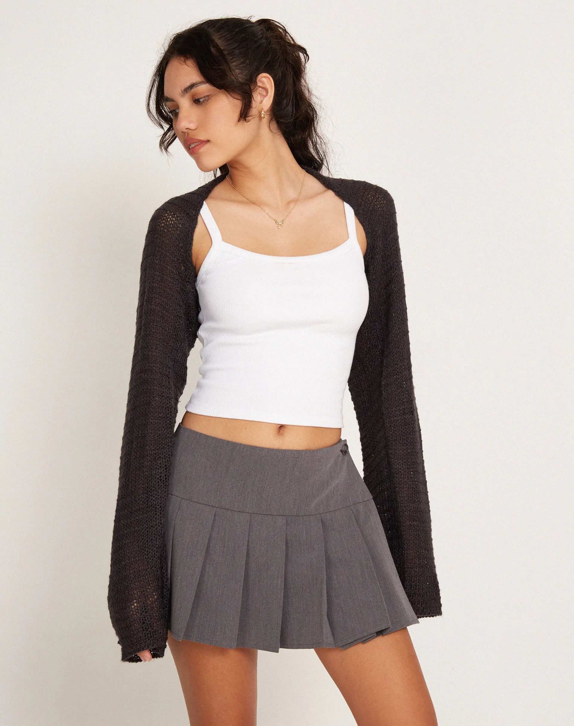 Nobila Shrug Top in Midnight Blue