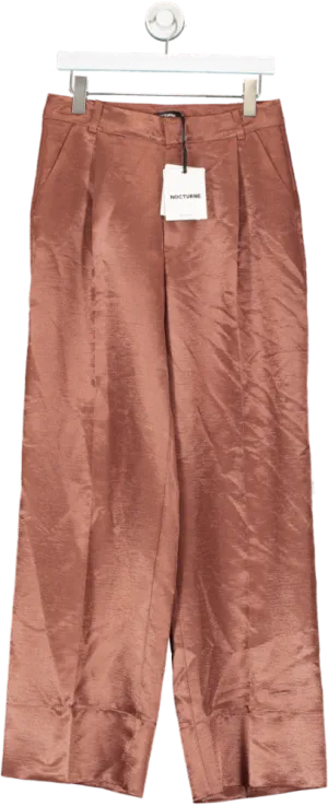 NOCTURNE Metallic Wide Leg Pants Copper UK XL