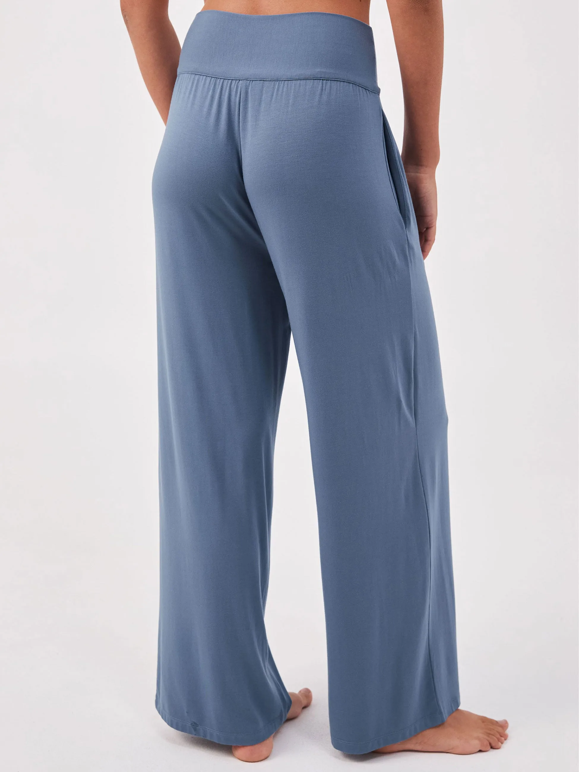 Nomad Modal Wide Leg Pant - China Blue