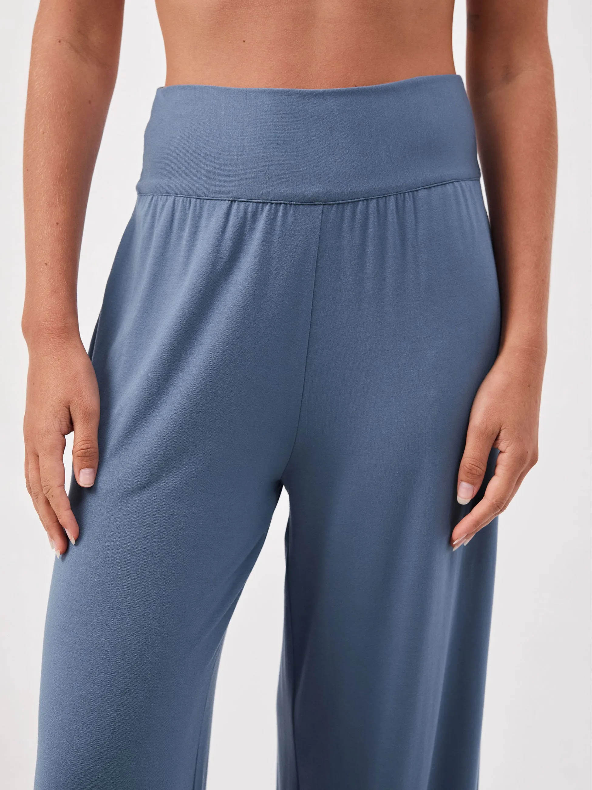 Nomad Modal Wide Leg Pant - China Blue