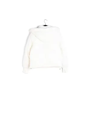 Off-white faux fur puffer jacket