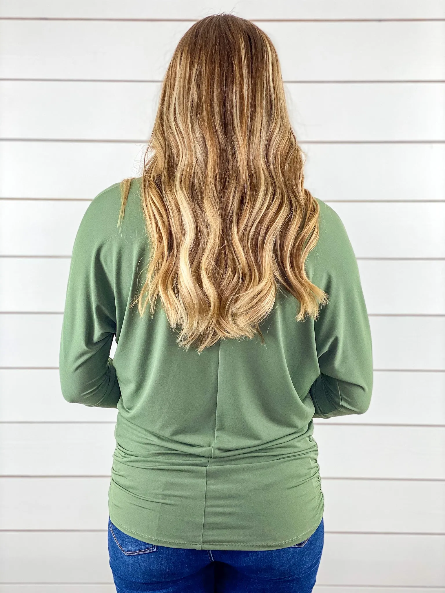 Olive 3/4 Sleeve Top