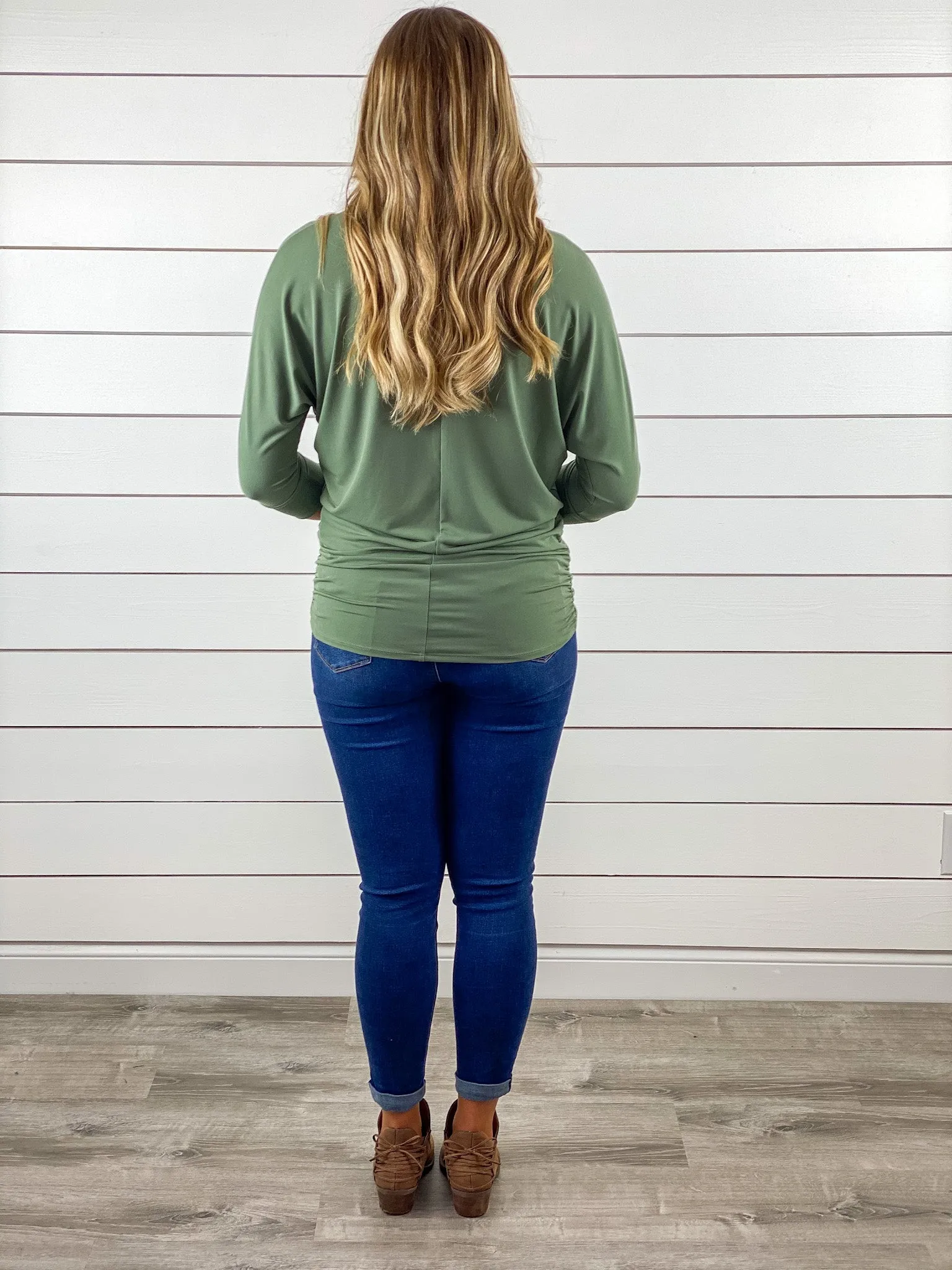 Olive 3/4 Sleeve Top