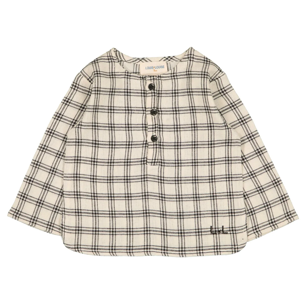Oncle Twill Check Baby Shirt