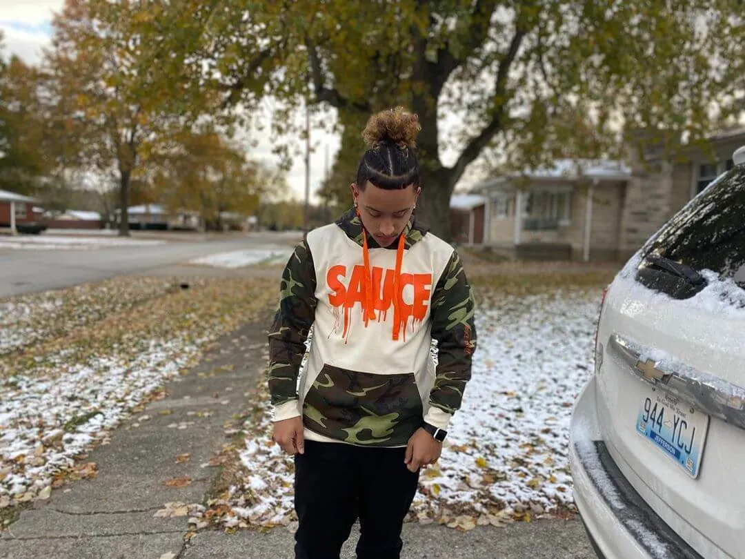 Orange Sauce | Green Camo/Natural Hoodie
