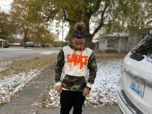 Orange Sauce | Green Camo/Natural Hoodie
