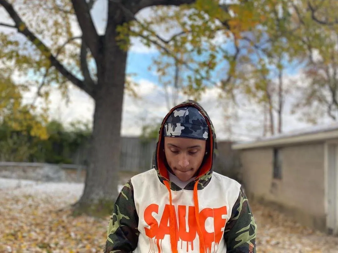 Orange Sauce | Green Camo/Natural Hoodie