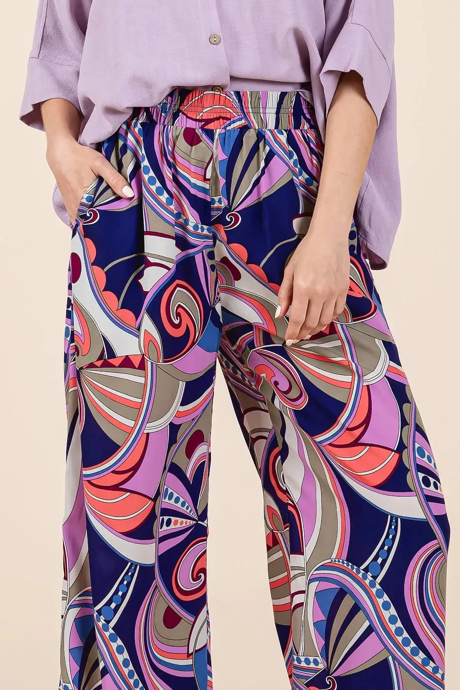 Out of This World Wide Leg Pants in Cobalt
