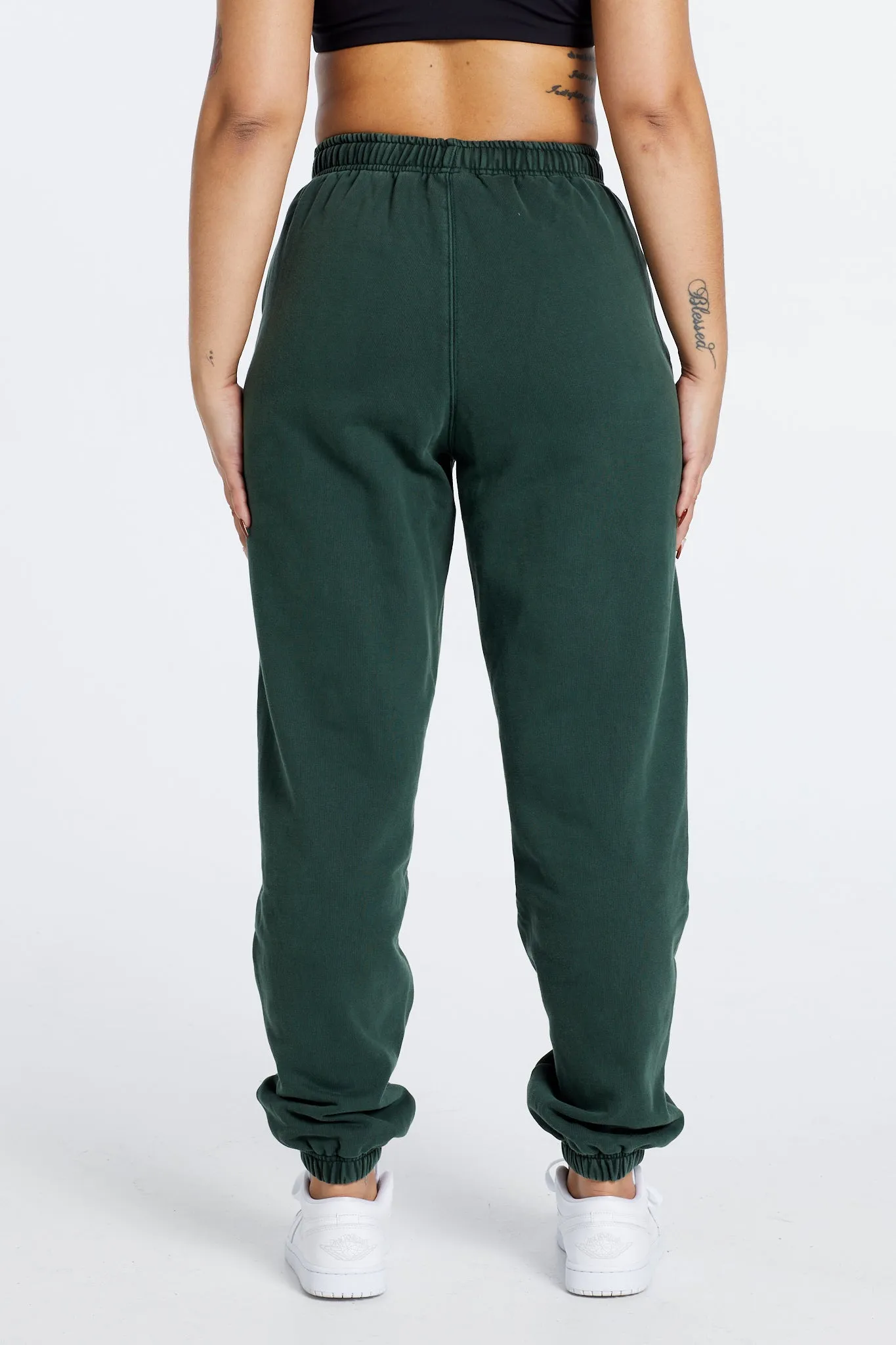 OVERSIZED WASHED TRACKPANTS PINE