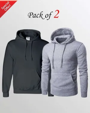 Pack of 2 plain hoodie For womens