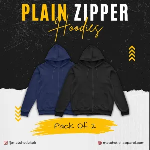 Pack Of 2 Zipper Hoodies