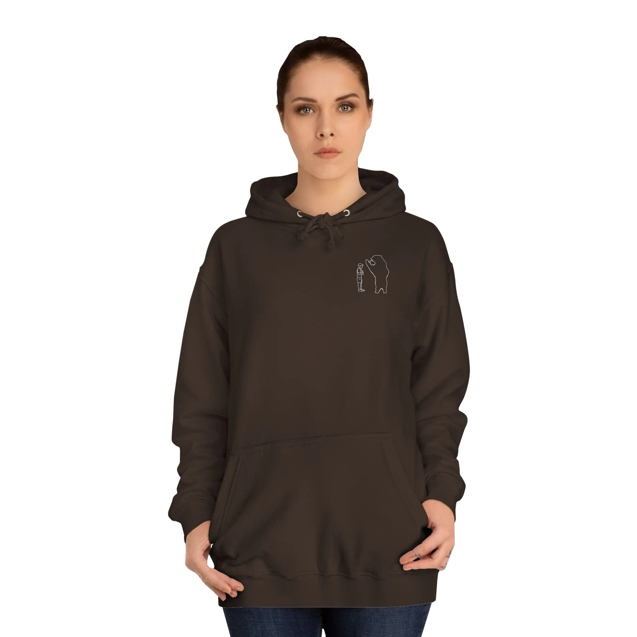 Papa Bear Grizzly Bear Lake Wyoming - Medium Weight Hoodie