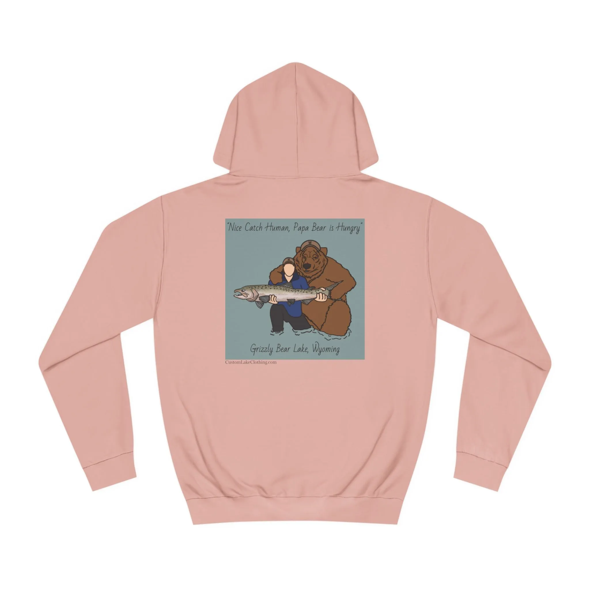 Papa Bear Grizzly Bear Lake Wyoming - Medium Weight Hoodie