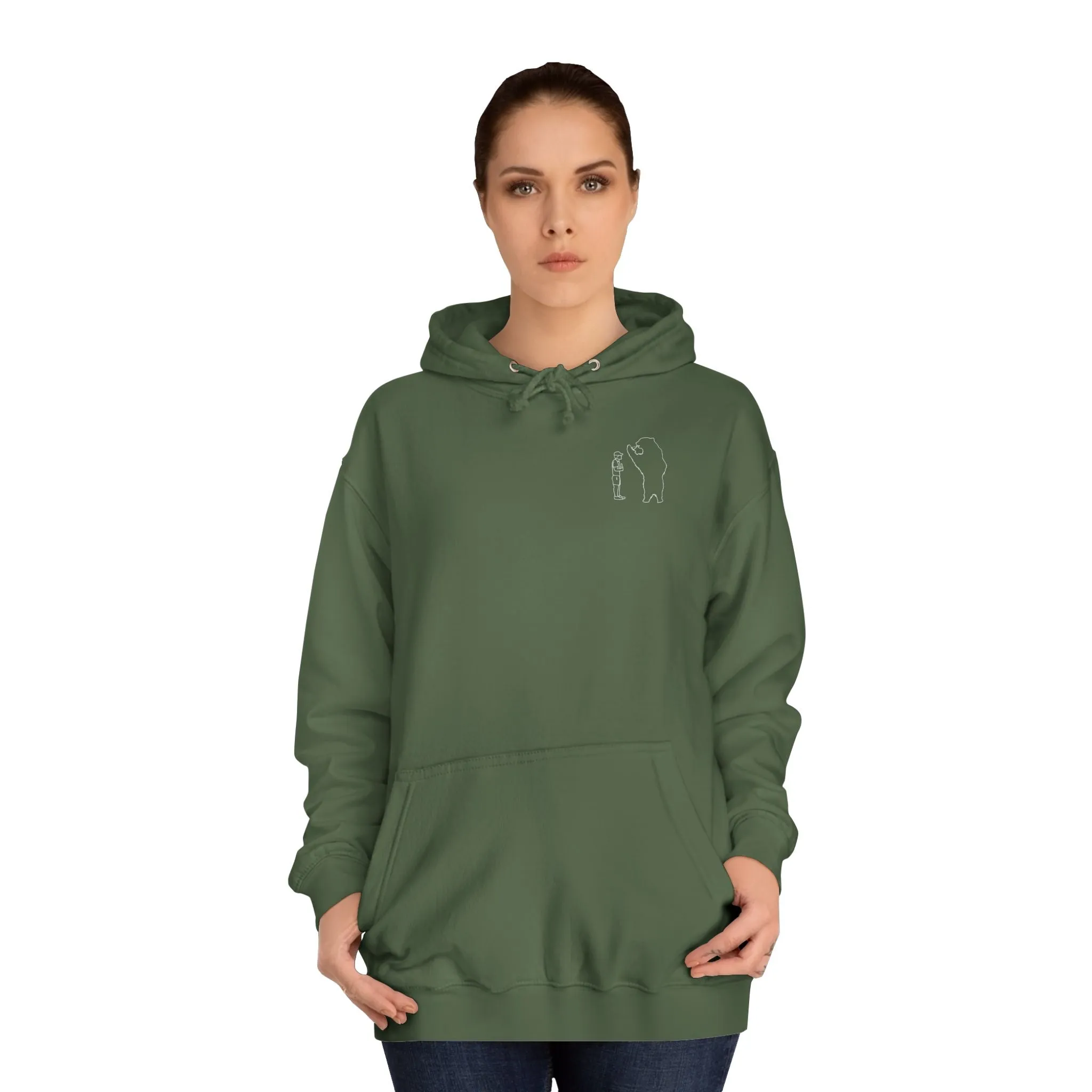 Papa Bear Grizzly Bear Lake Wyoming - Medium Weight Hoodie