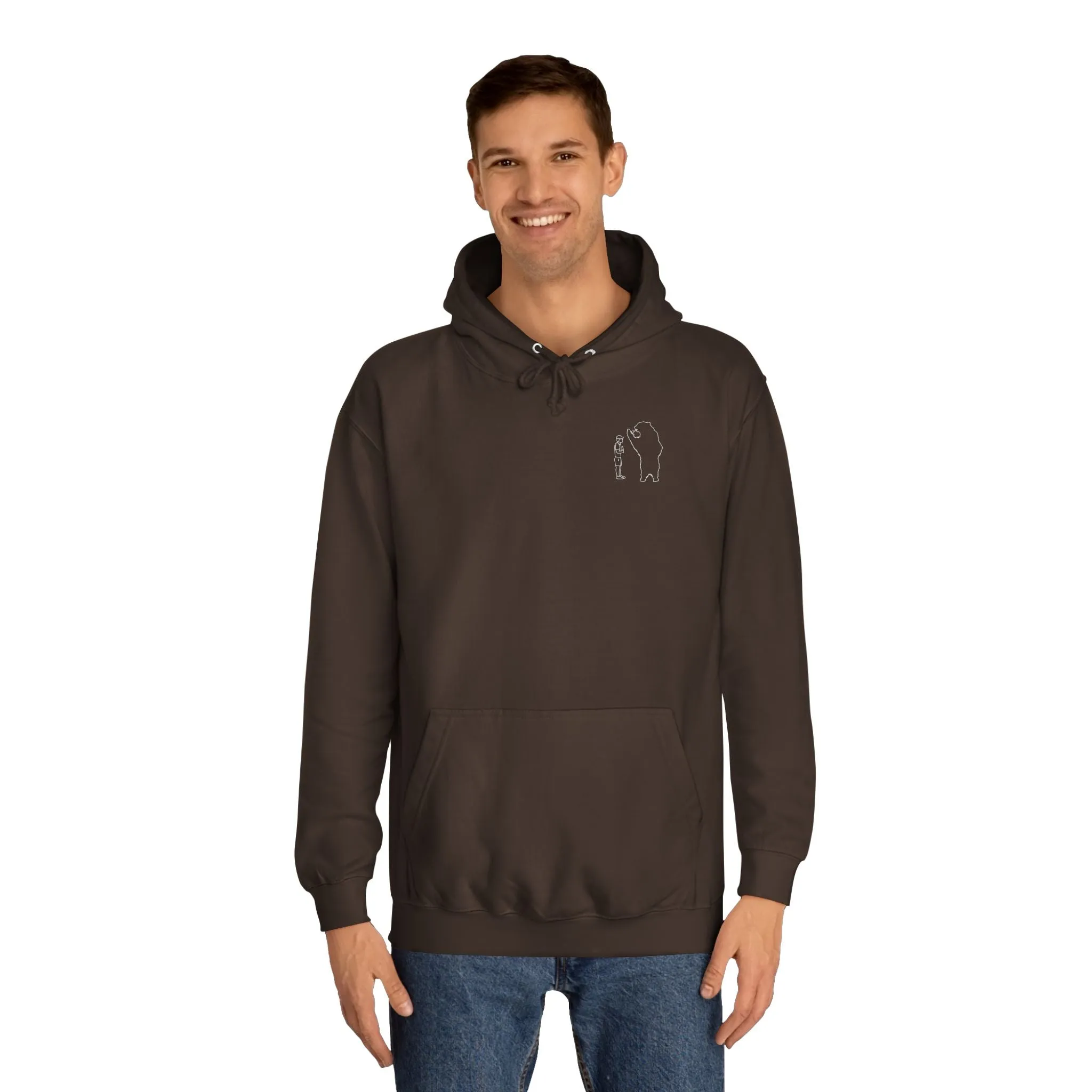Papa Bear Grizzly Bear Lake Wyoming - Medium Weight Hoodie