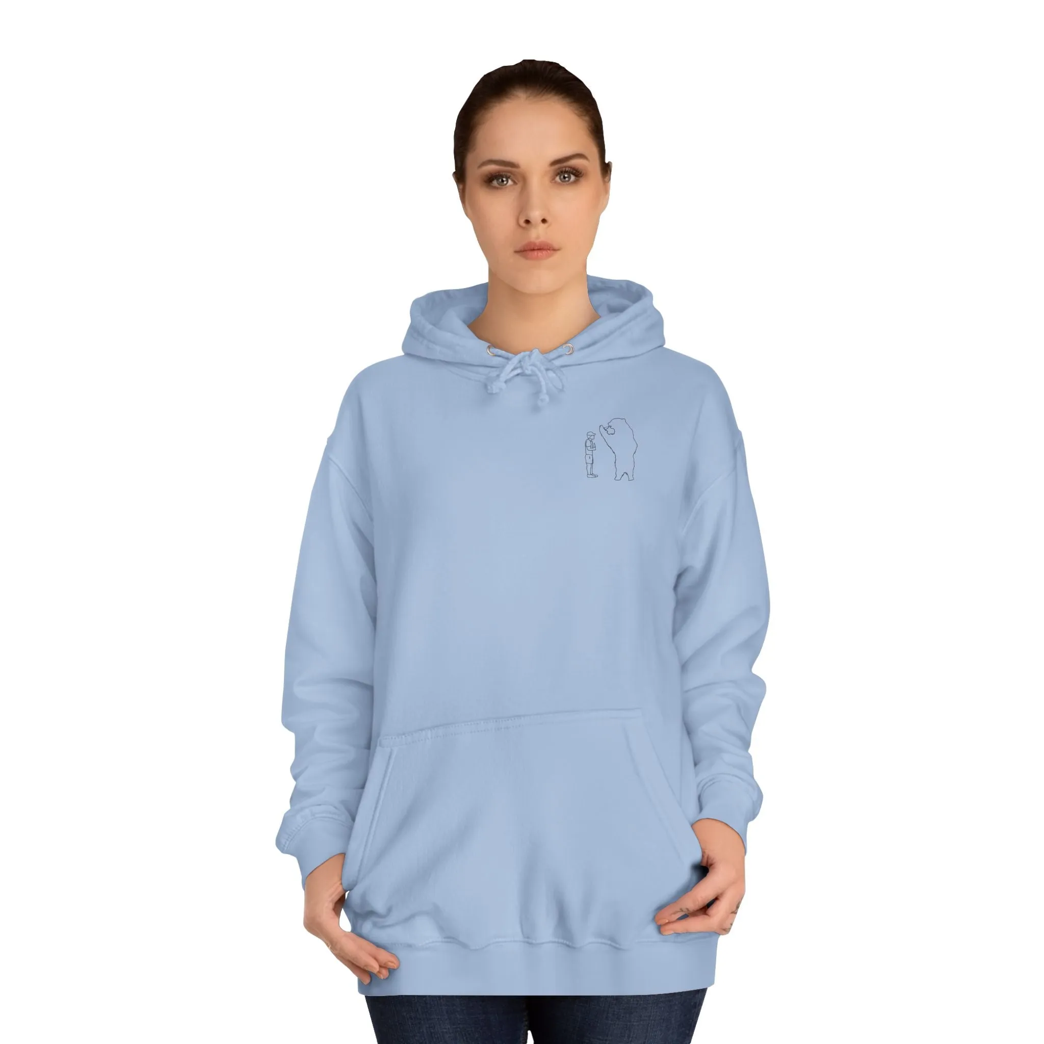 Papa Bear Grizzly Bear Lake Wyoming - Medium Weight Hoodie