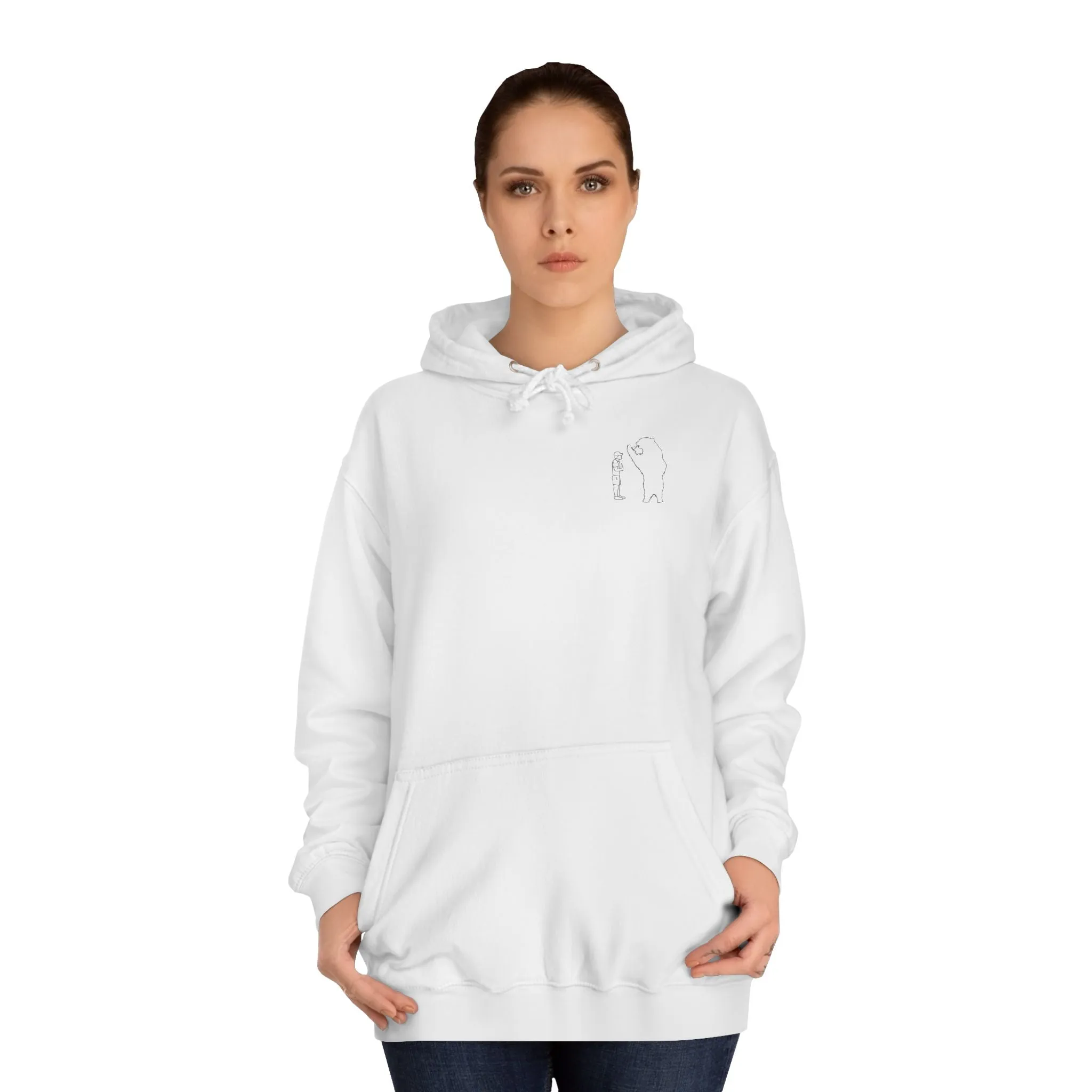 Papa Bear Grizzly Bear Lake Wyoming - Medium Weight Hoodie