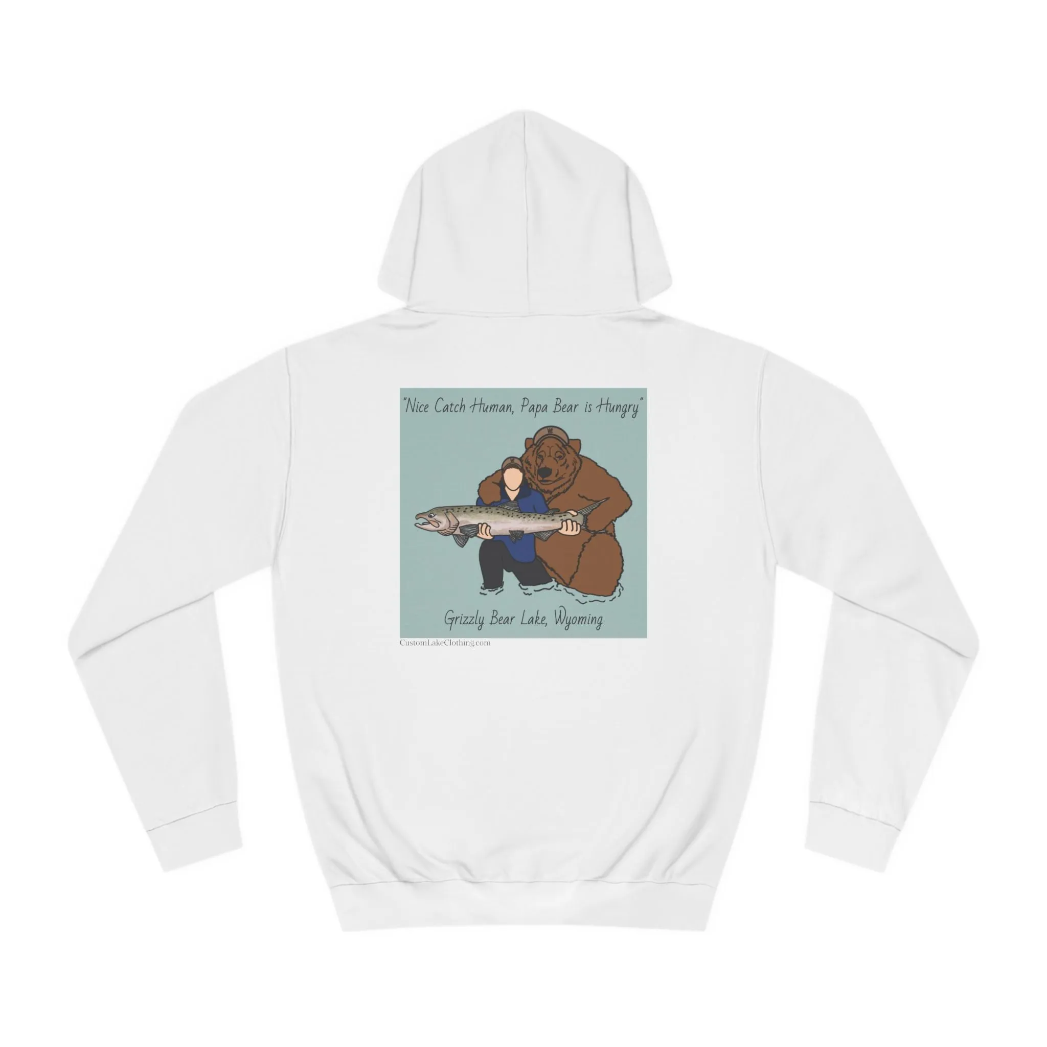 Papa Bear Grizzly Bear Lake Wyoming - Medium Weight Hoodie