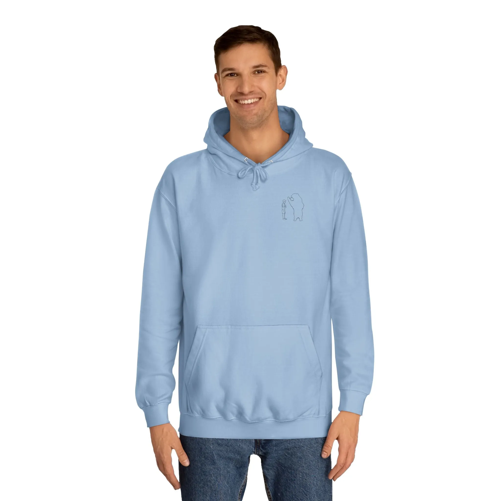 Papa Bear Grizzly Bear Lake Wyoming - Medium Weight Hoodie