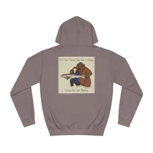Papa Bear Grizzly Bear Lake Wyoming - Medium Weight Hoodie
