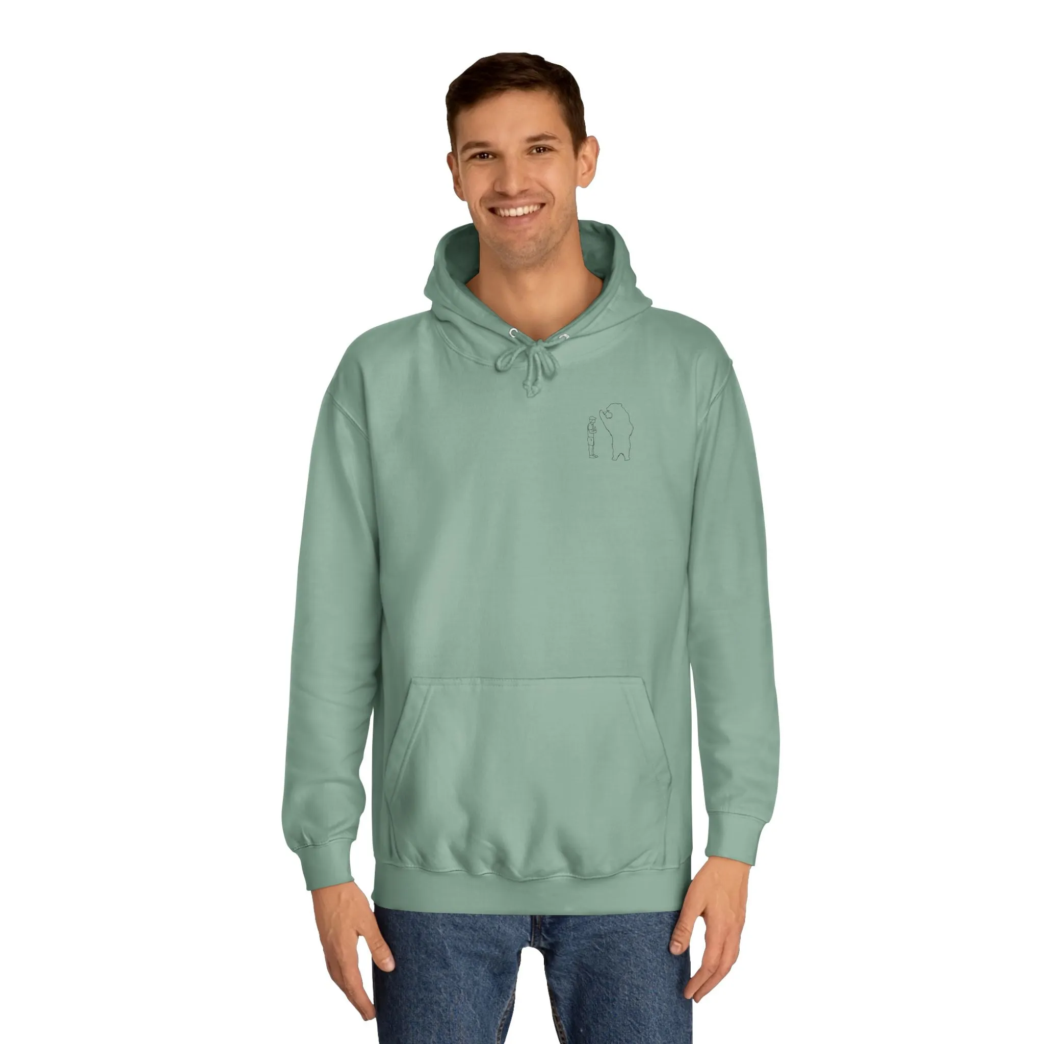 Papa Bear Grizzly Bear Lake Wyoming - Medium Weight Hoodie