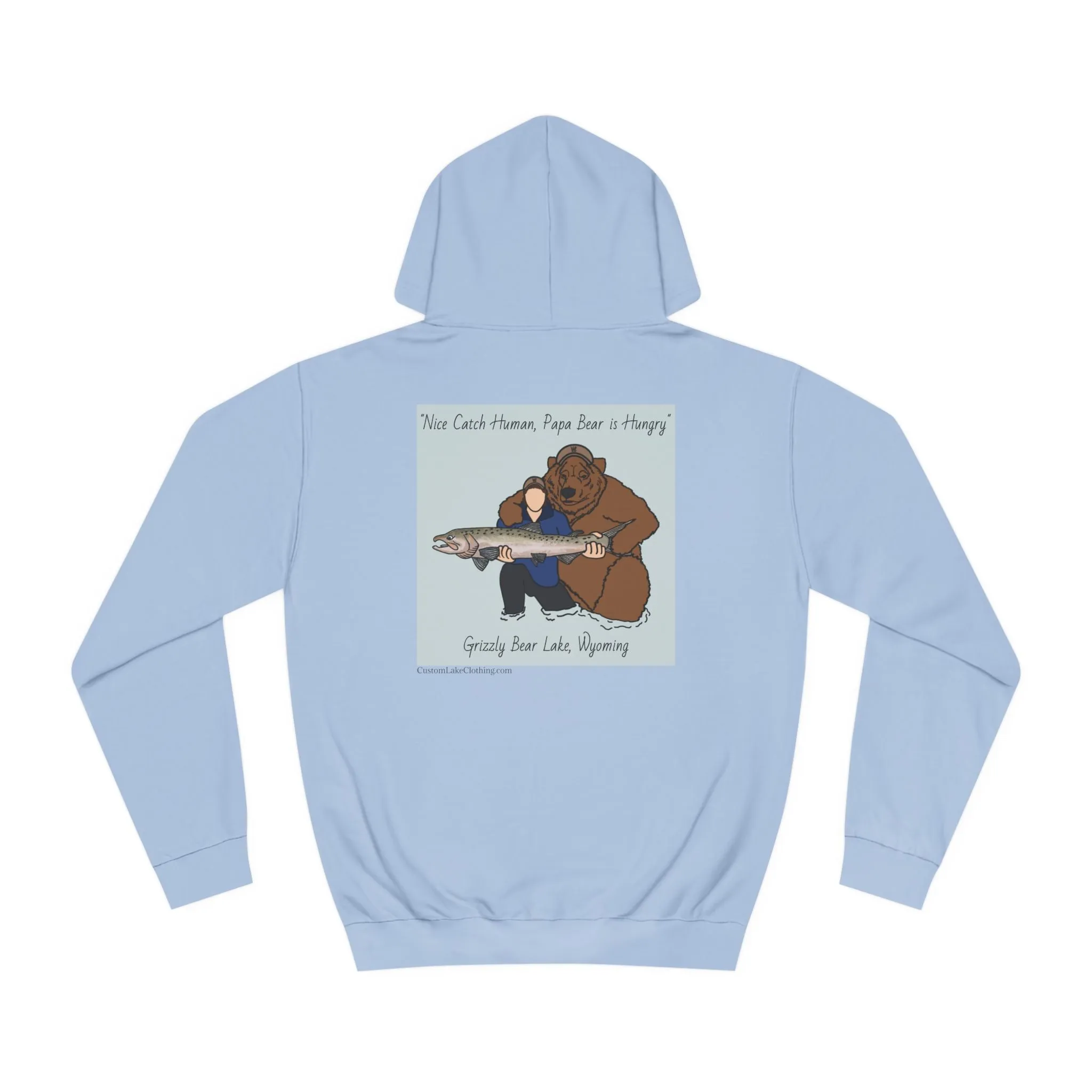 Papa Bear Grizzly Bear Lake Wyoming - Medium Weight Hoodie