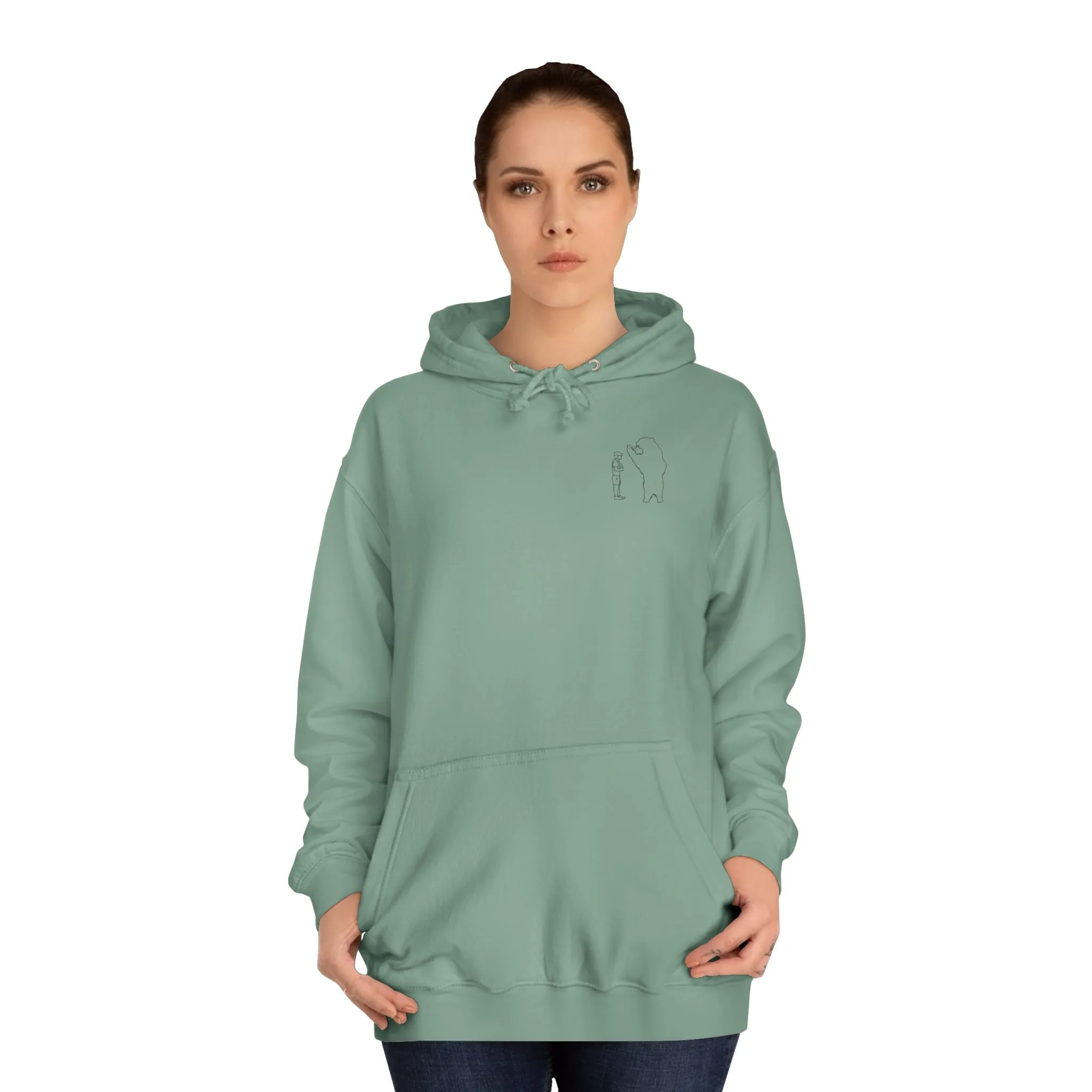 Papa Bear Grizzly Bear Lake Wyoming - Medium Weight Hoodie