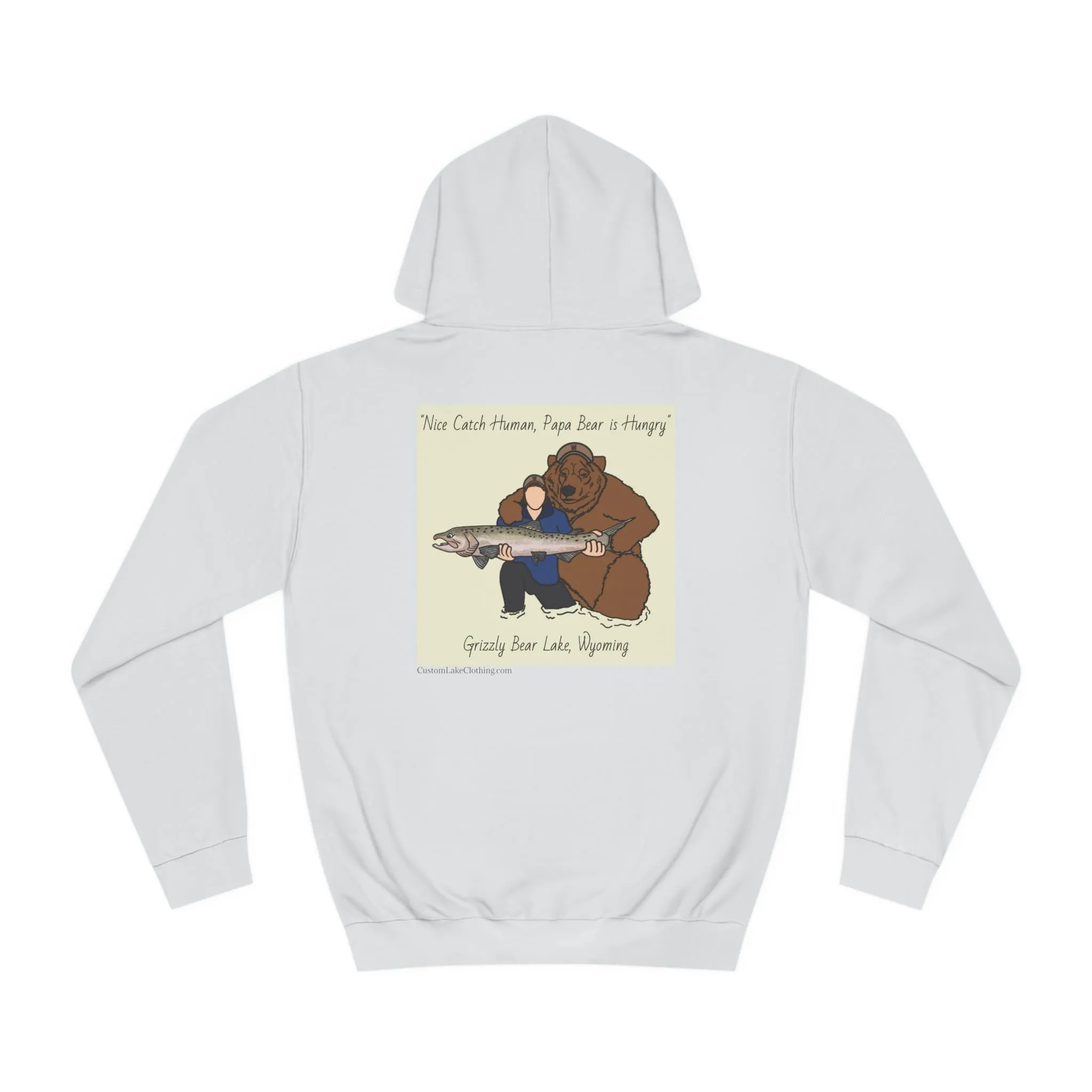 Papa Bear Grizzly Bear Lake Wyoming - Medium Weight Hoodie