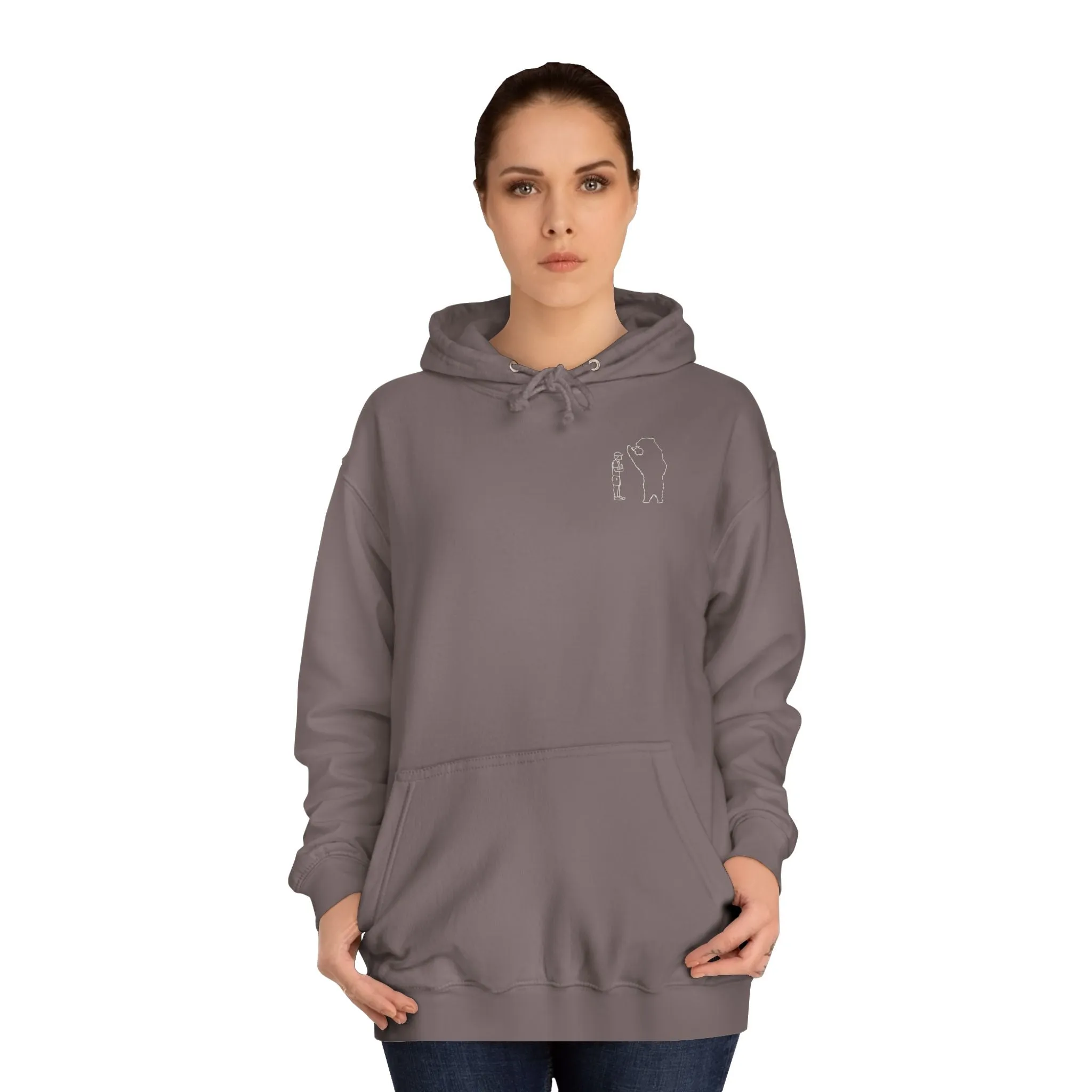 Papa Bear Grizzly Bear Lake Wyoming - Medium Weight Hoodie