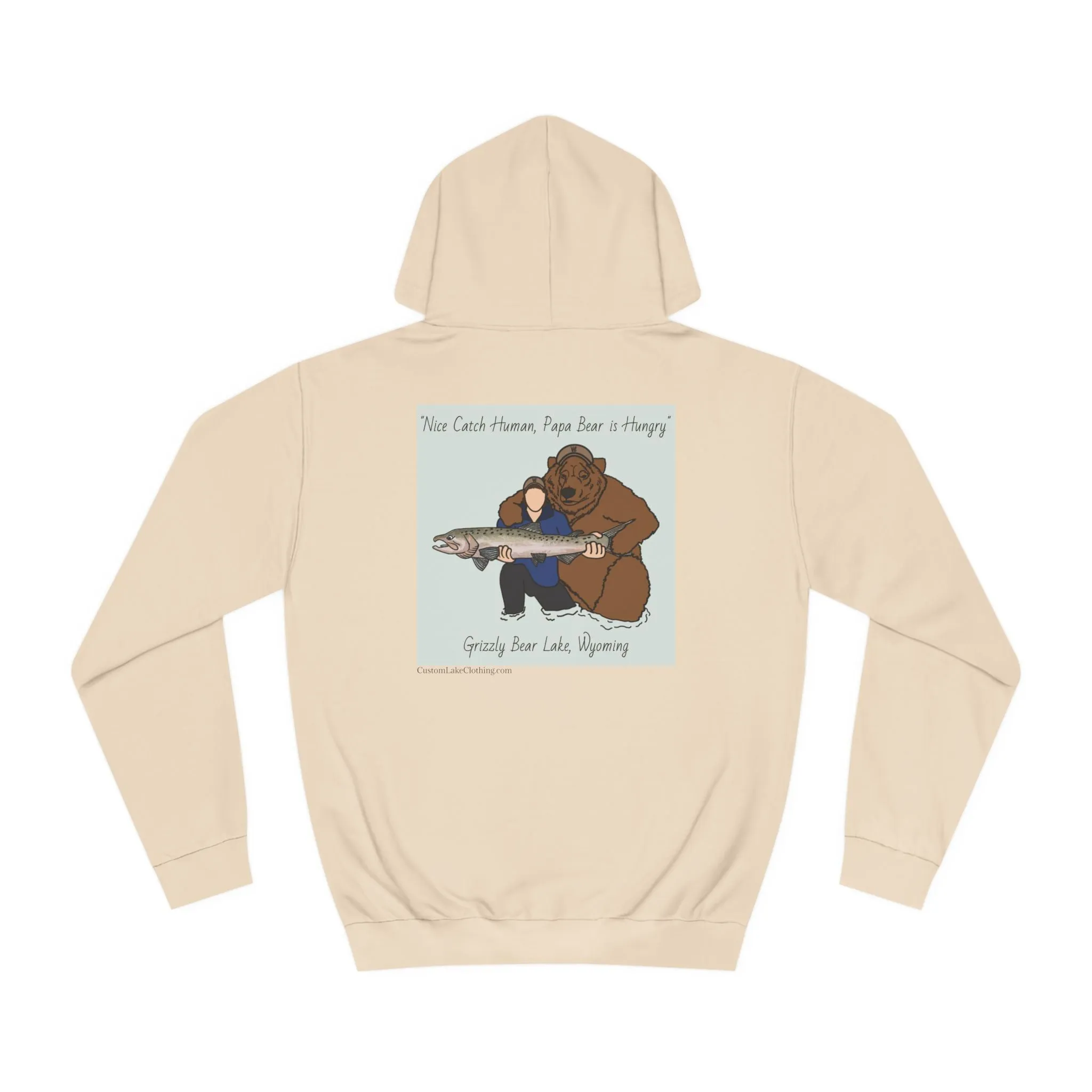 Papa Bear Grizzly Bear Lake Wyoming - Medium Weight Hoodie