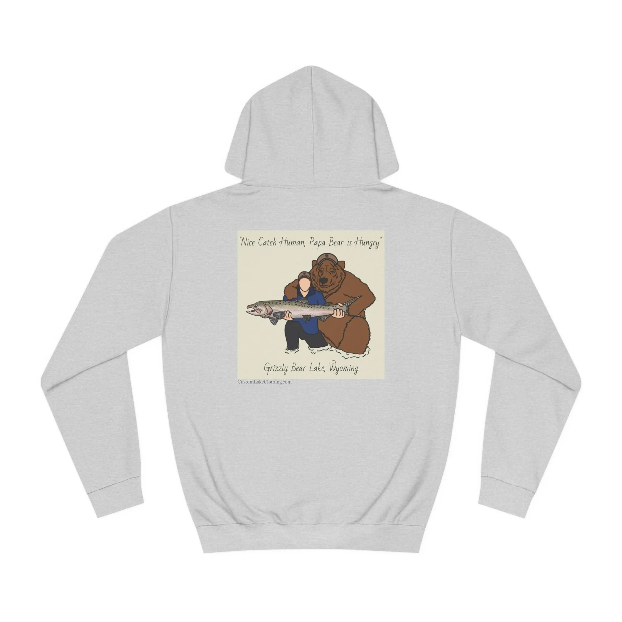 Papa Bear Grizzly Bear Lake Wyoming - Medium Weight Hoodie