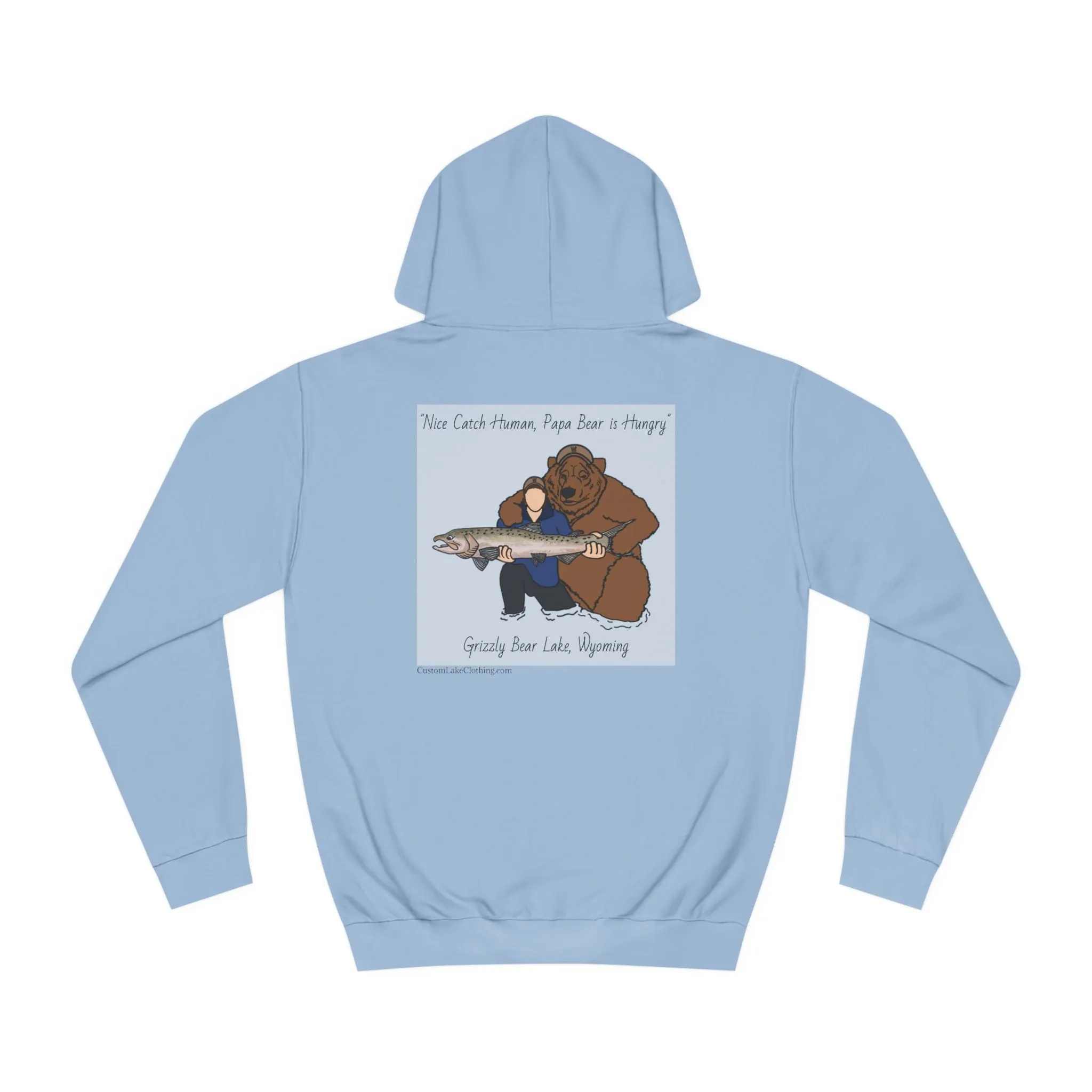 Papa Bear Grizzly Bear Lake Wyoming - Medium Weight Hoodie