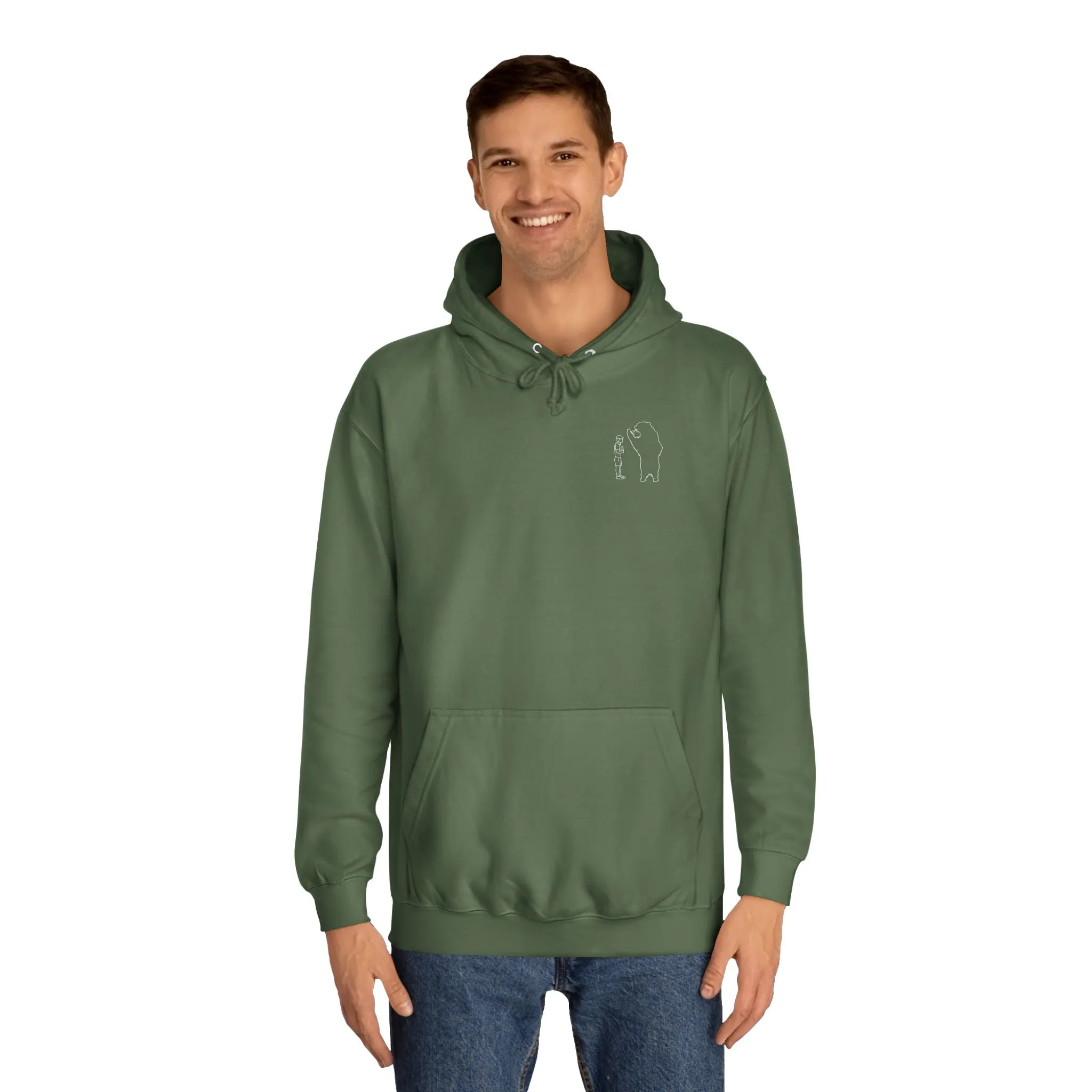Papa Bear Grizzly Bear Lake Wyoming - Medium Weight Hoodie