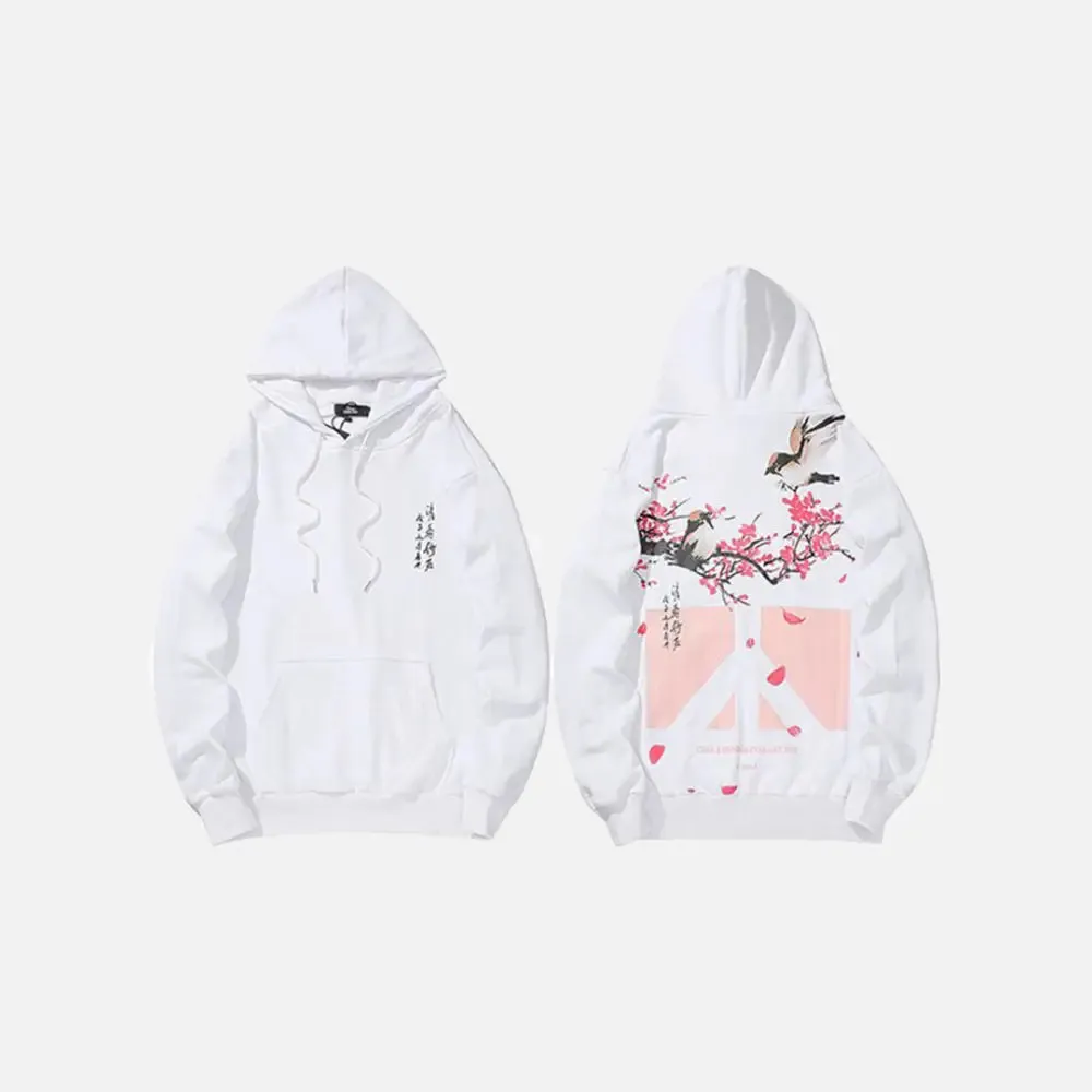 Peace Y2K Hoodie with Kanji Pattern