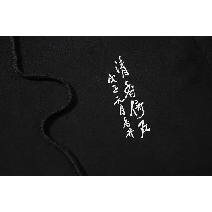 Peace Y2K Hoodie with Kanji Pattern
