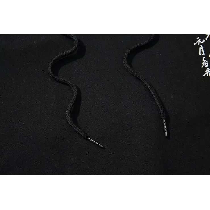 Peace Y2K Hoodie with Kanji Pattern