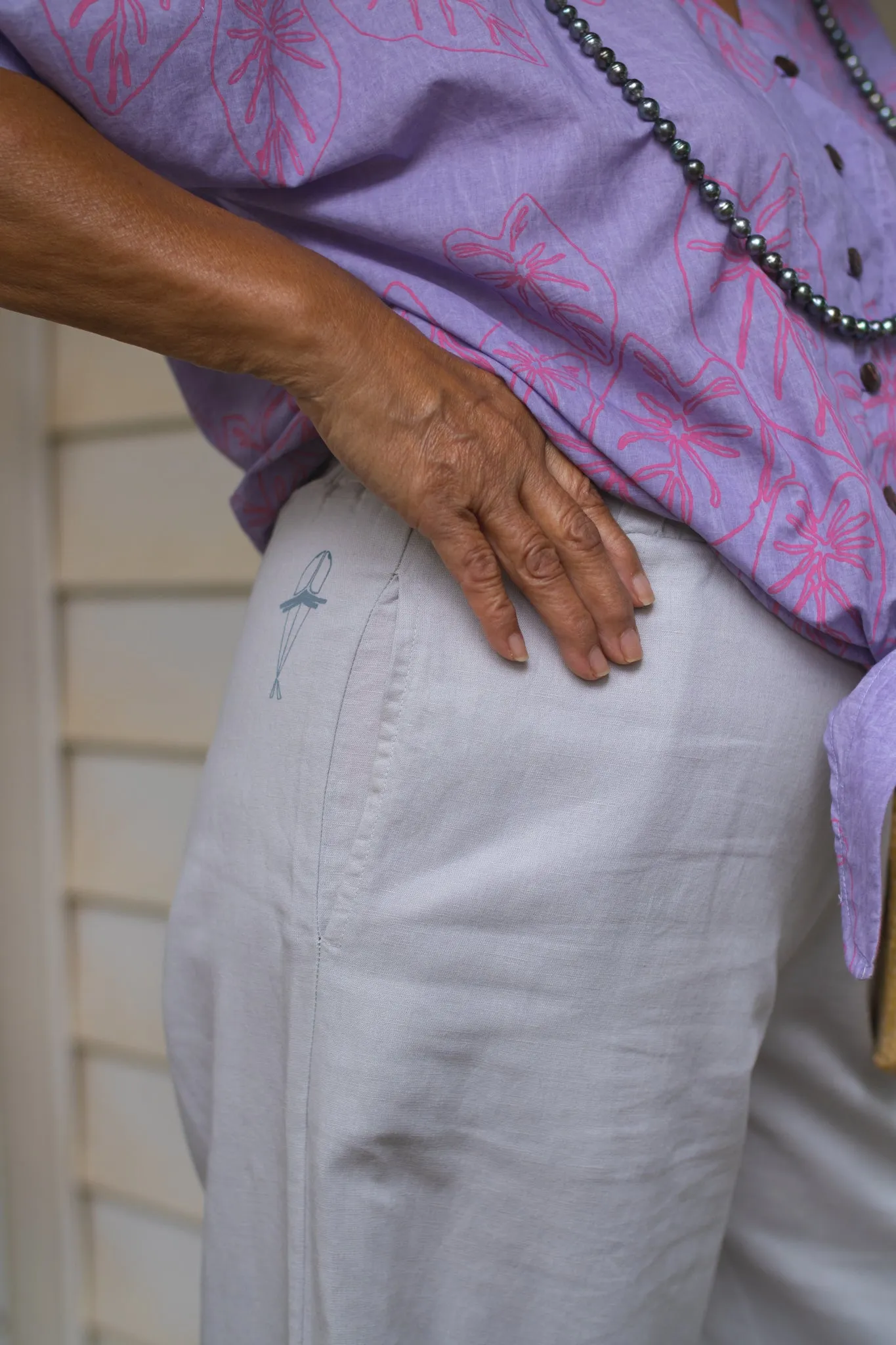 Pilialo | Wide-Leg Pant - light gray